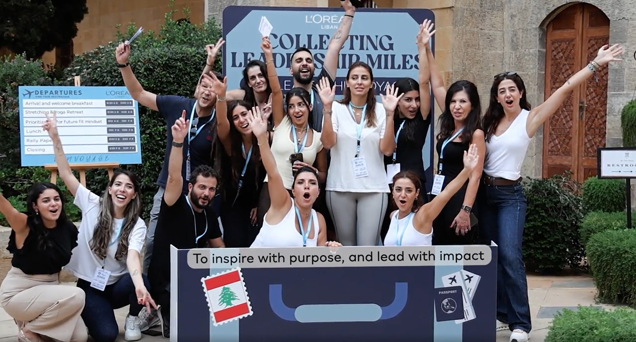 L’Oréal Lebanon managers celebrating the launch of their leadership journey